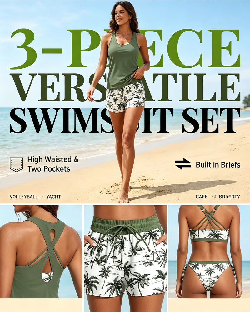 Maren | Three-Piece Tankini Swim Set