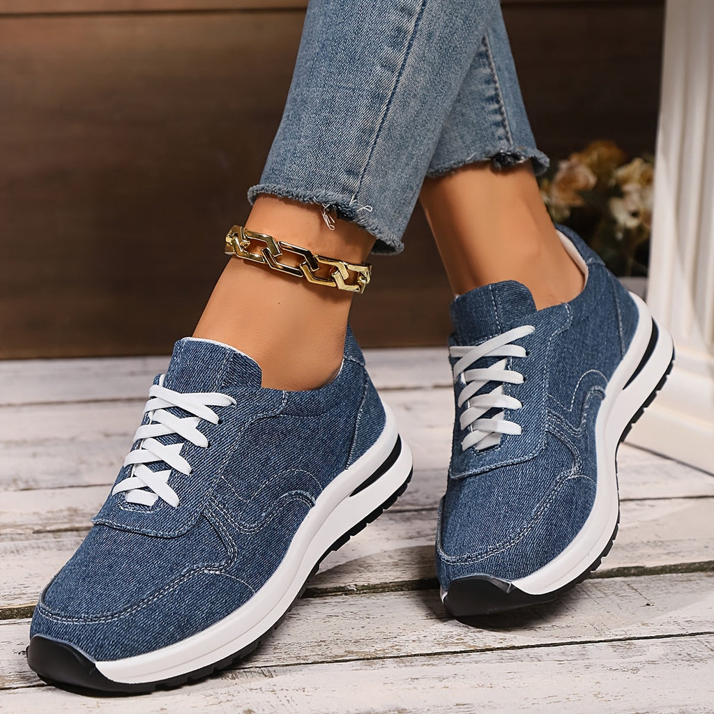 Isabelle | Denim-Look Trainers