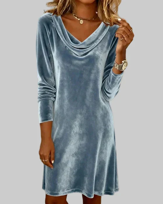 Beatrice | Draped Cowl-Neck Dress