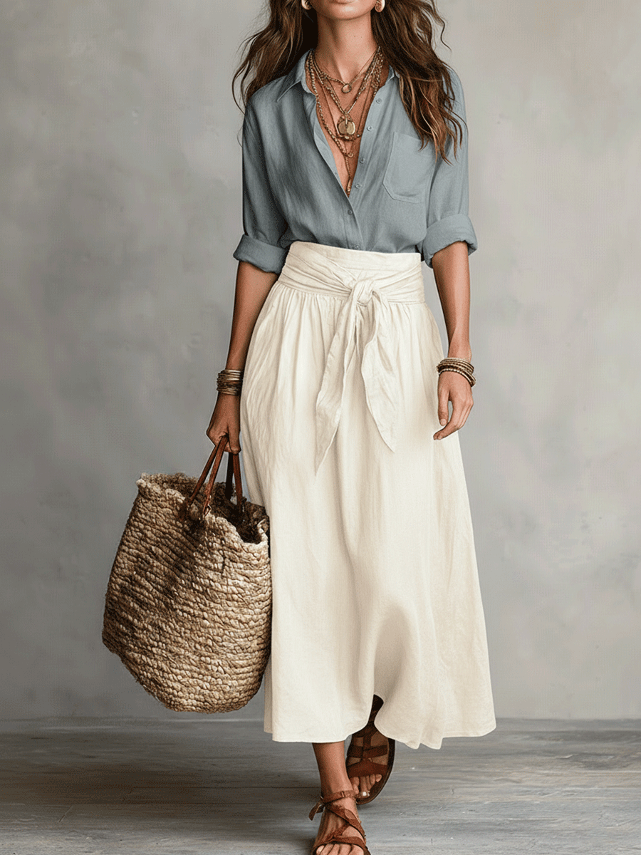 Rosamund | Boho Blouse & Skirt Co-ord