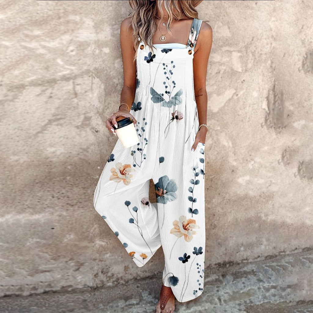 Fiona | Floral Dungarees