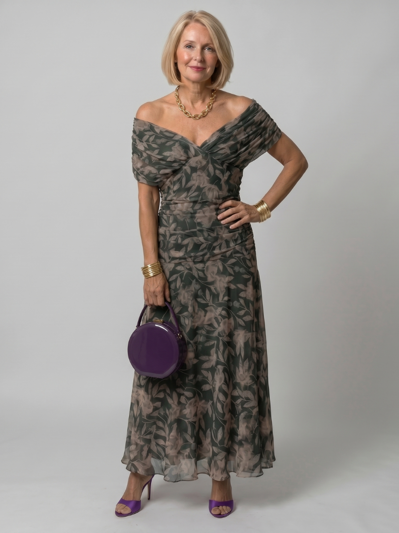 Xenia | Off-Shoulder Midi Dress