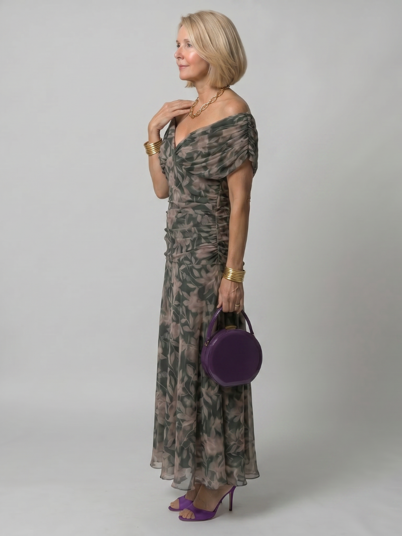 Xenia | Off-Shoulder Midi Dress
