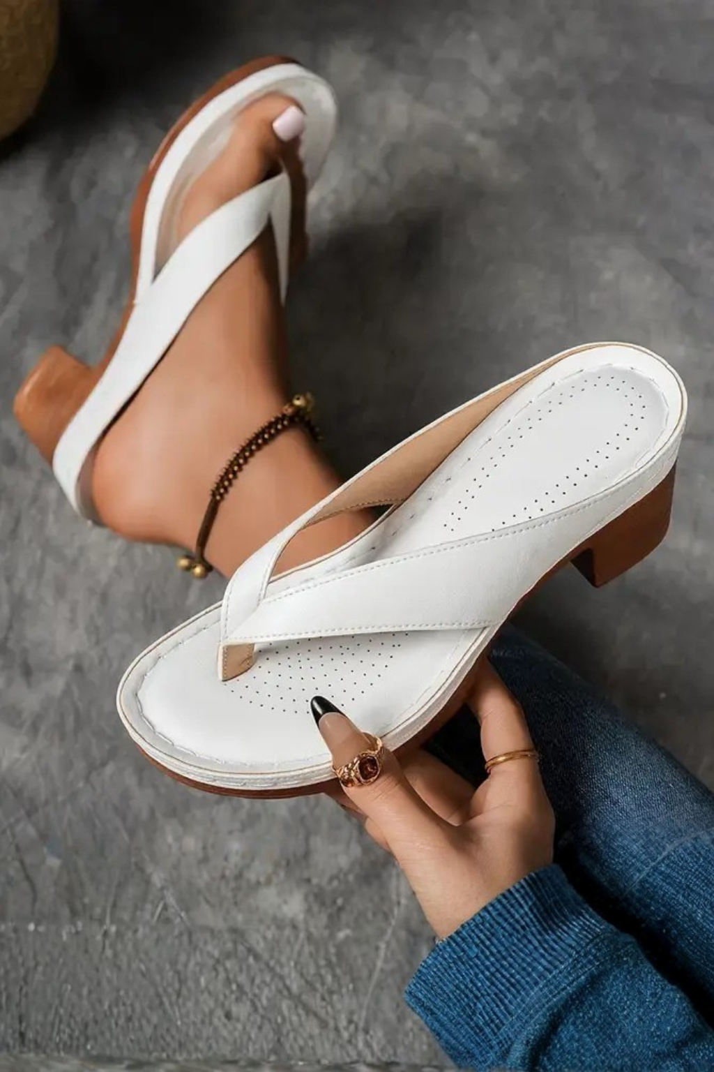 Felicity Metallic Block Heel Sandals