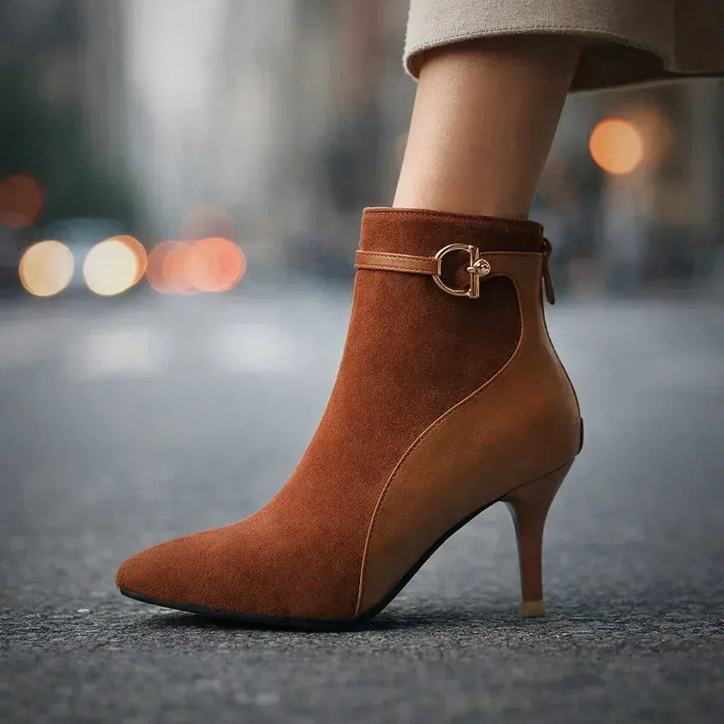 Elspeth | Two-Tone Heeled Boots