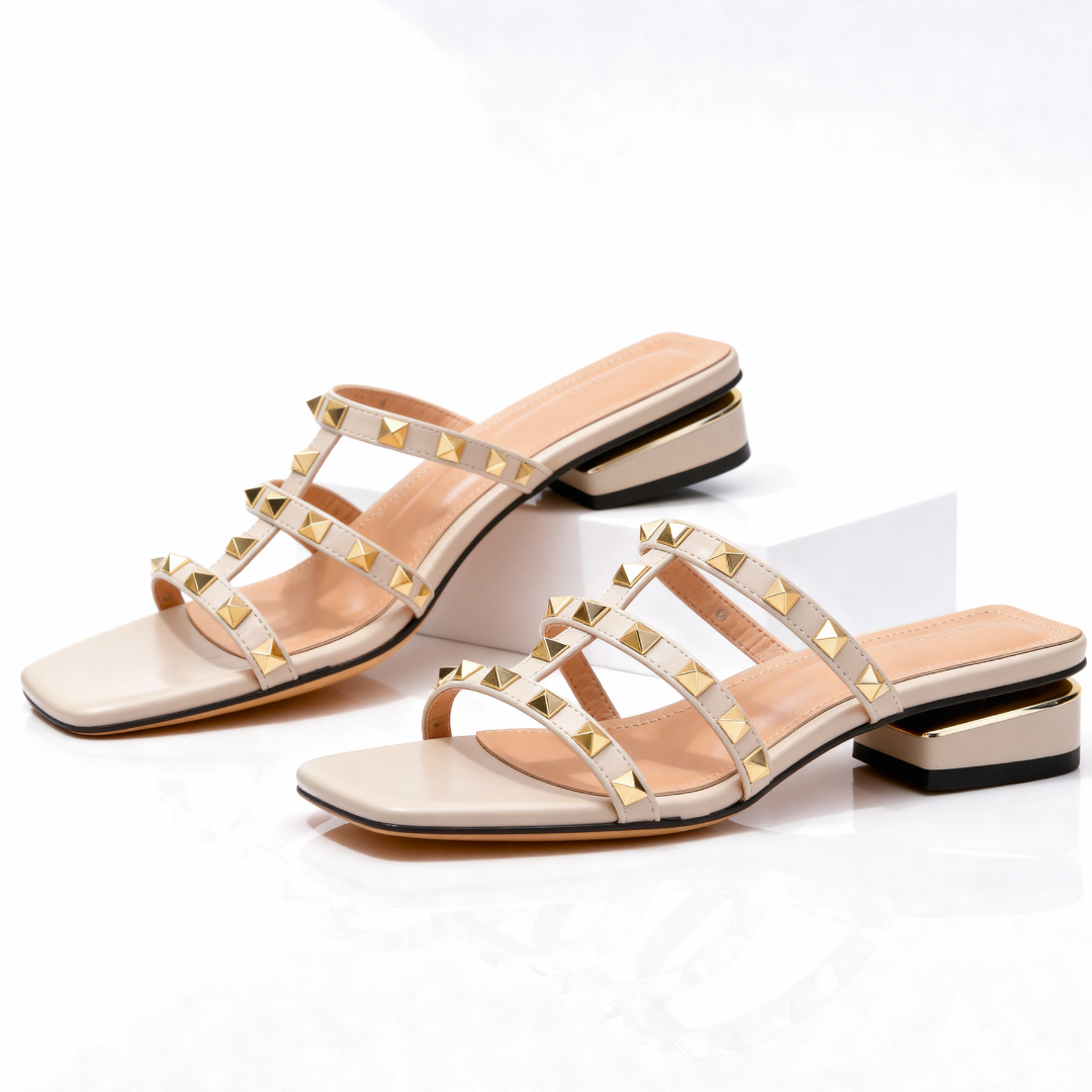 Odette | Studded Slip-On Mules