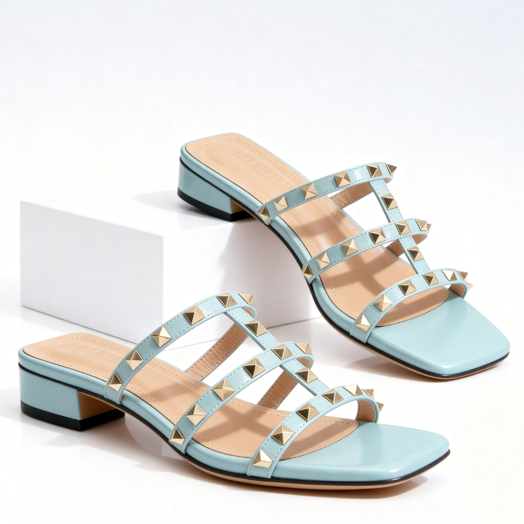 Odette | Studded Slip-On Mules