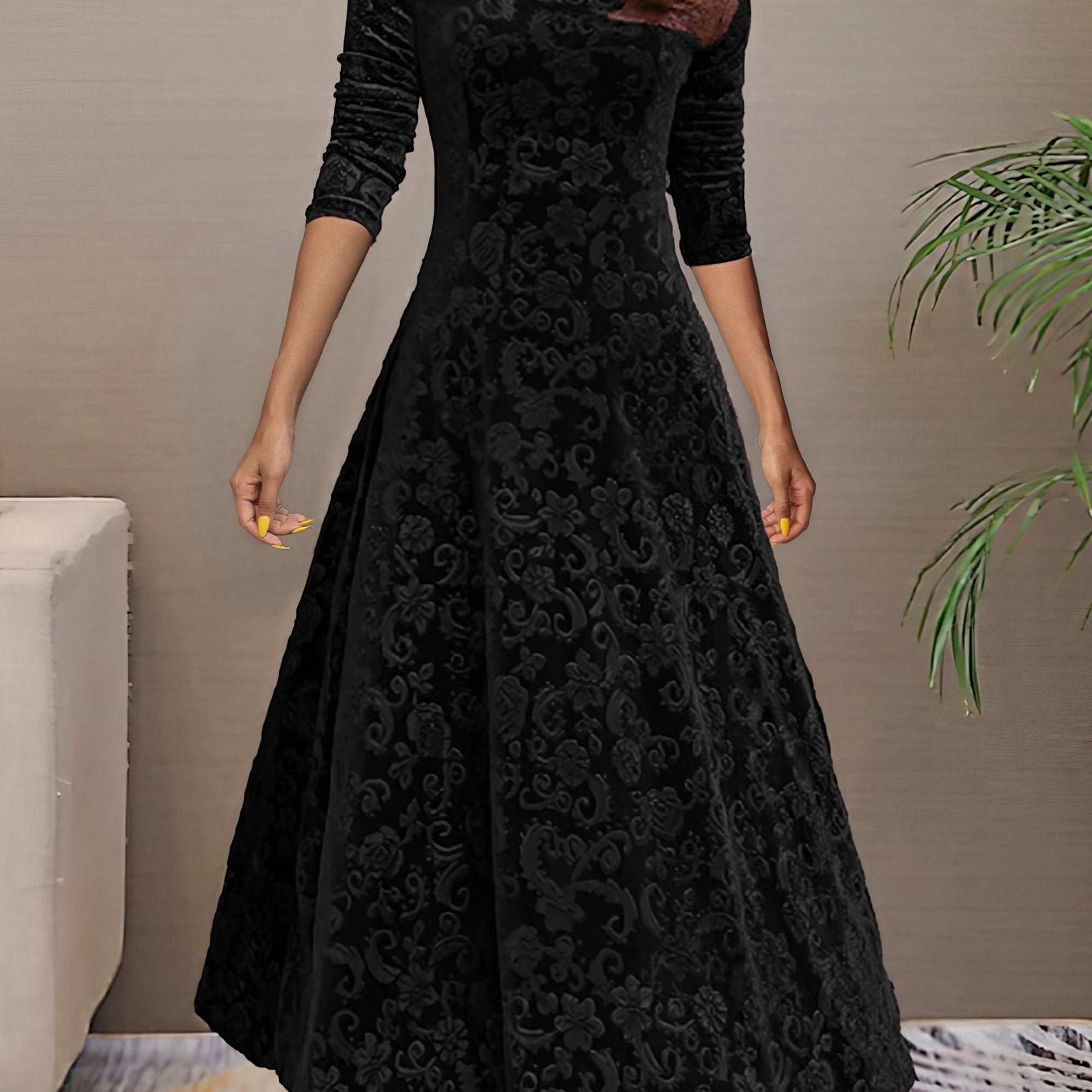 Clarissa | Festive Long-Sleeve Dress