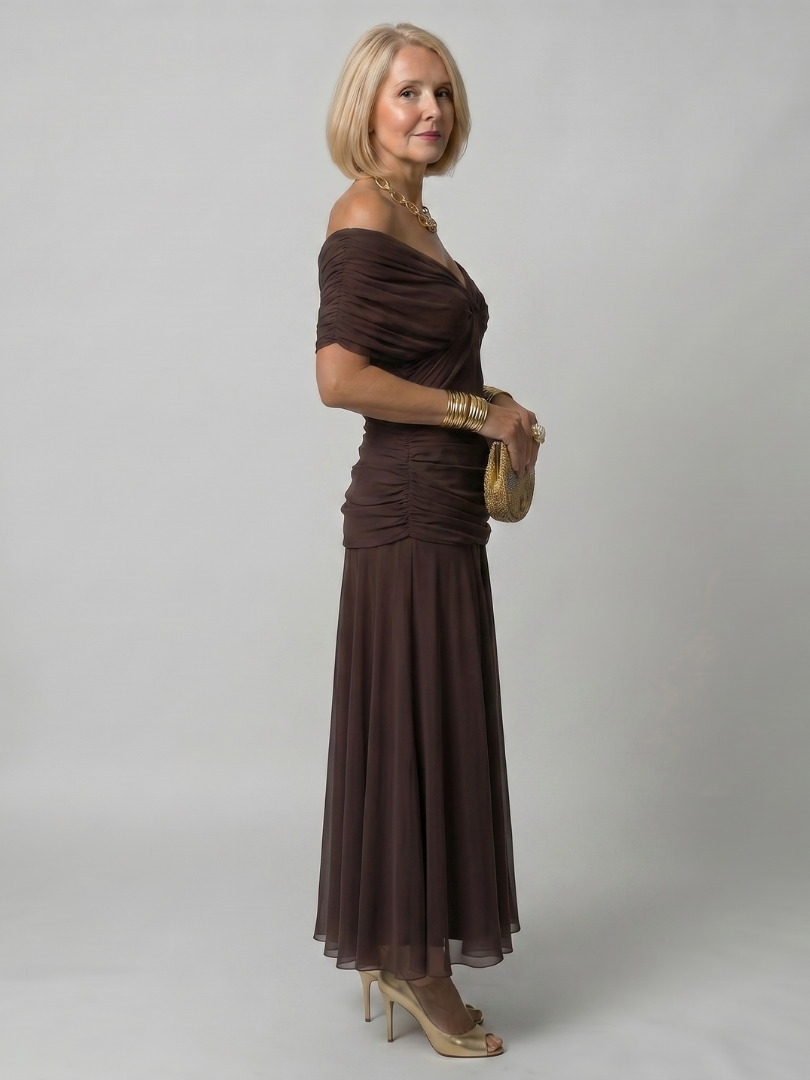 Xenia | Off-Shoulder Midi Dress