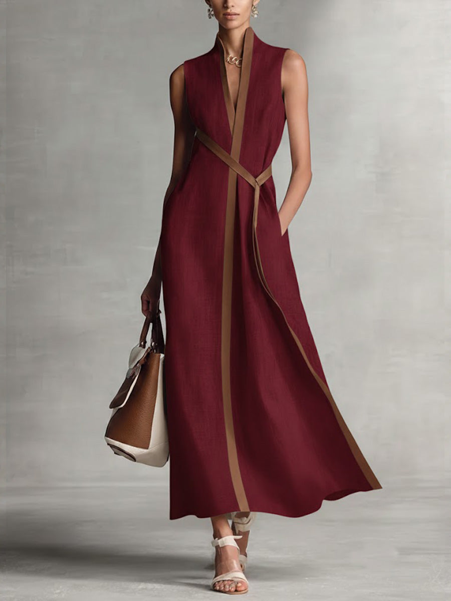 Elira | Sleeveless Mandarin-Collar Dress