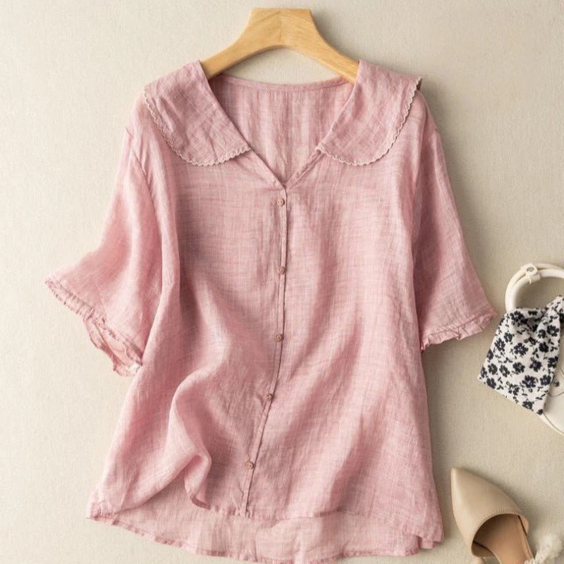 Kristina | Vintage Scalloped Blouse