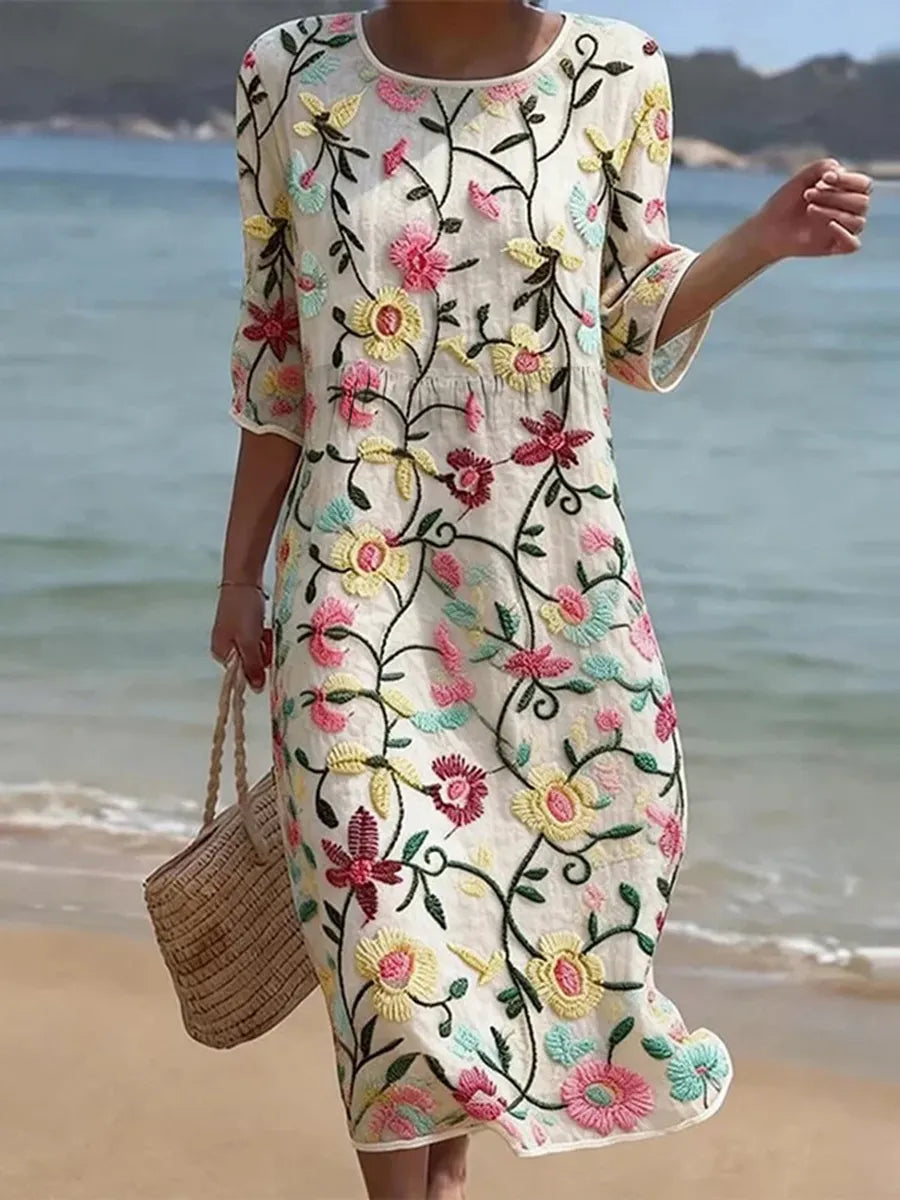 Lenora | Floral Button Dress