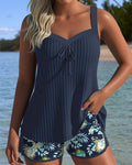 Solea | Striped Tankini Set