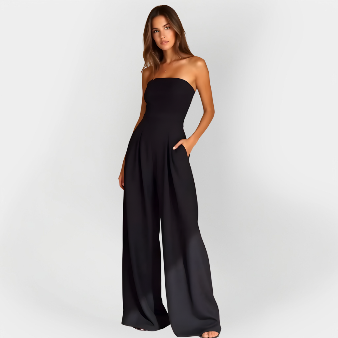 Zerina | Strapless Wide-Leg Jumpsuit