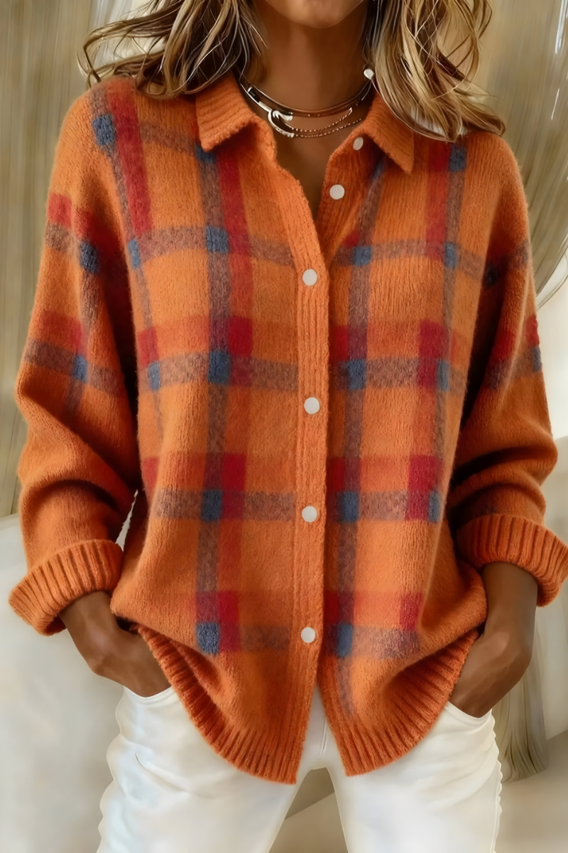 Orla | Checked Knit Cardigan