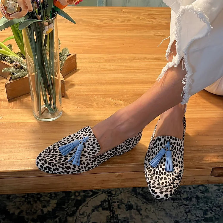 Ysabel | Spotted Tassel Loafers