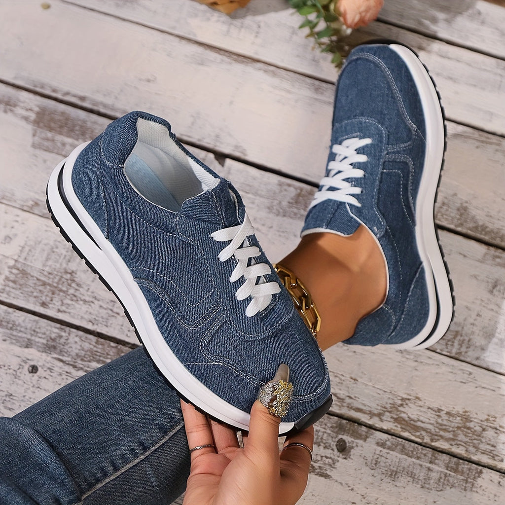 Isabelle | Denim-Look Trainers
