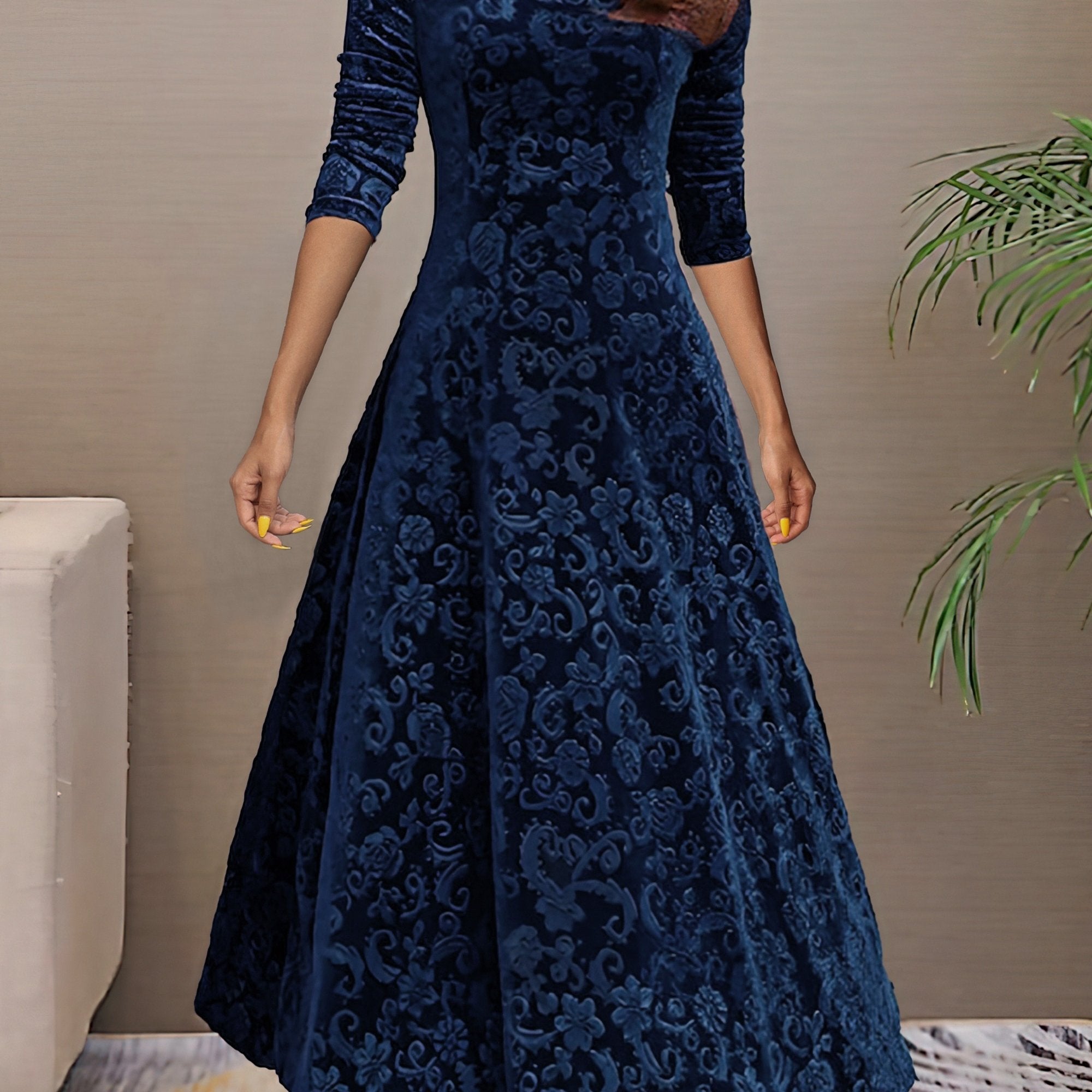 Clarissa | Festive Long-Sleeve Dress