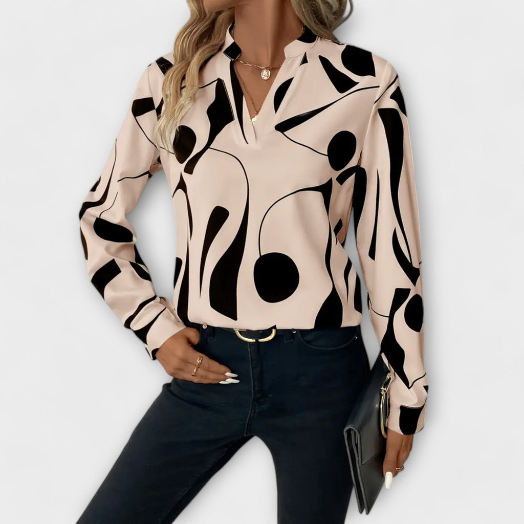 Lavinia | Geometric Print Blouse