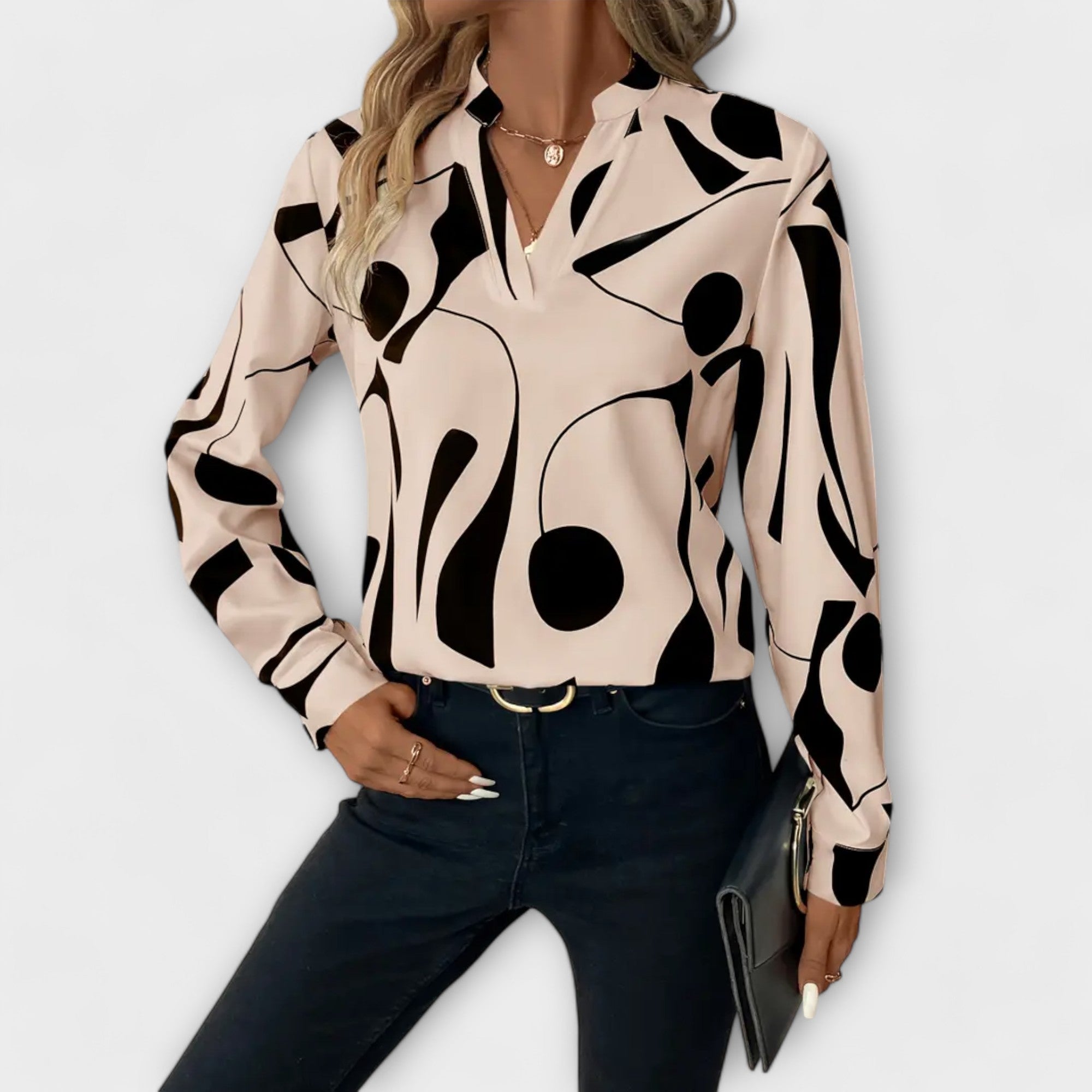 Lavinia | Geometric Print Blouse
