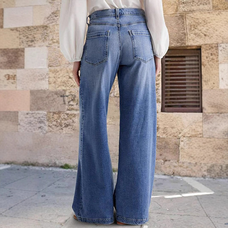Camille | Retro High-Waisted Wide Jeans