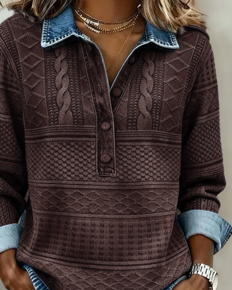 Nadia | Half-Button Sweatshirt
