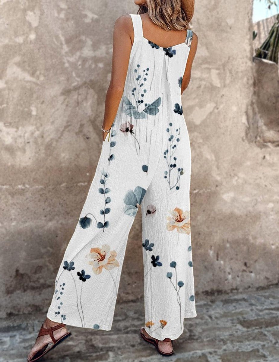 Fiona | Floral Dungarees