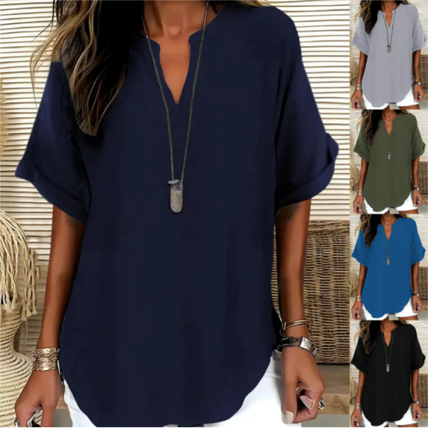 Dennys | V-Neck Light Top