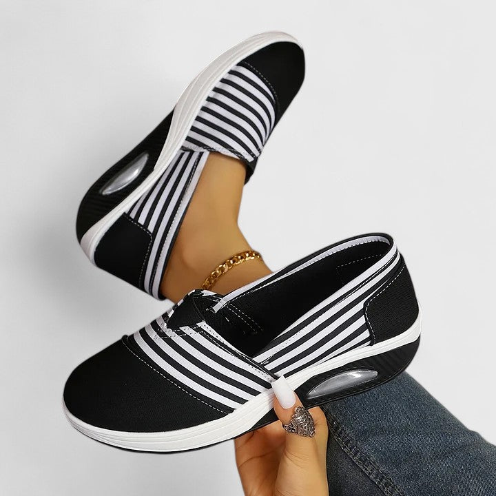 Jocelyn | Striped Slip-On Trainers