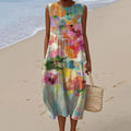 Thomasina | Watercolour Midi Dress