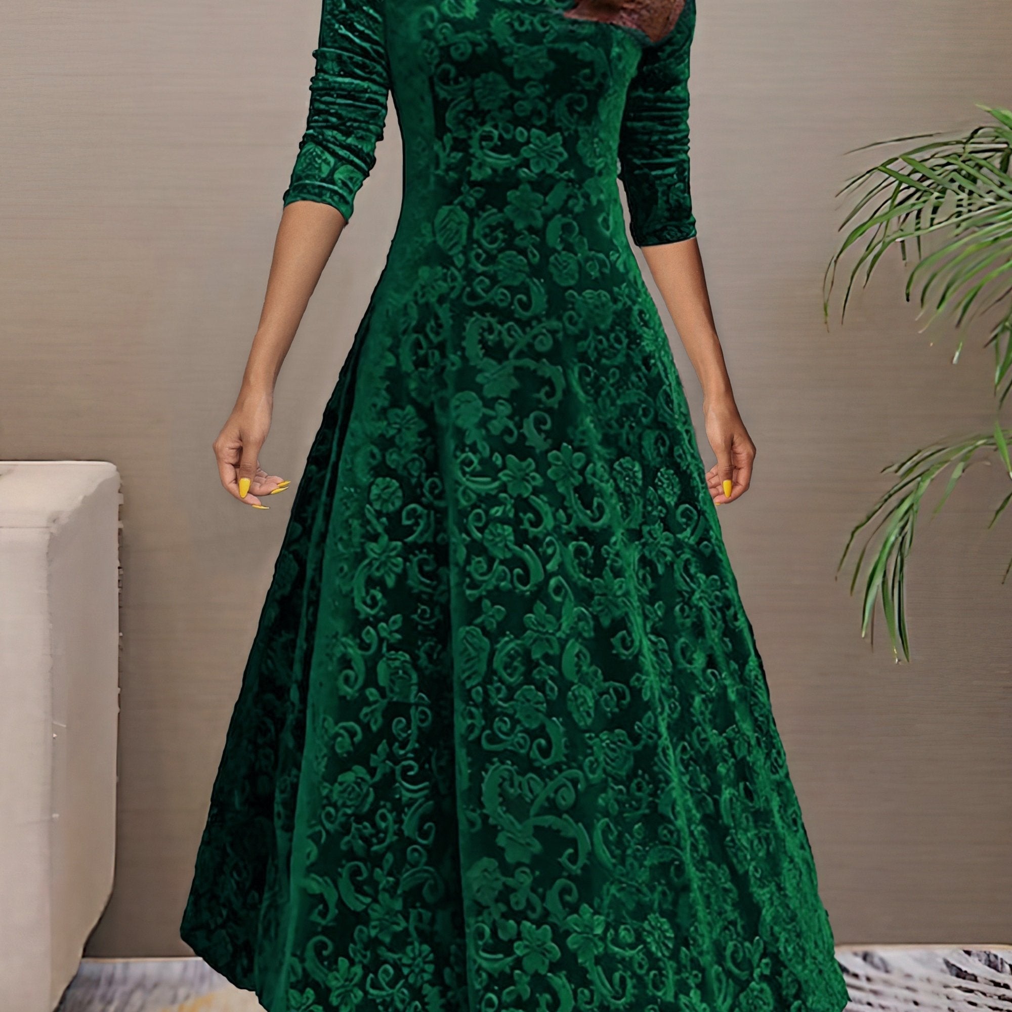 Clarissa | Festive Long-Sleeve Dress
