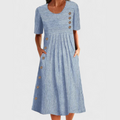 Xanthe | Striped Midi Dress