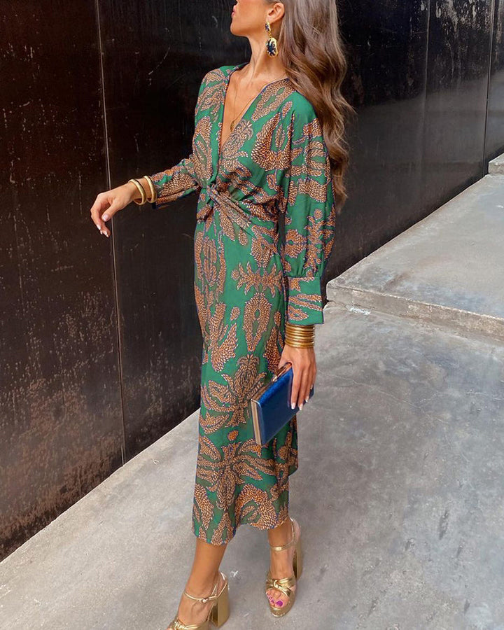 Violet | V-Neck A-Line Maxi Dress