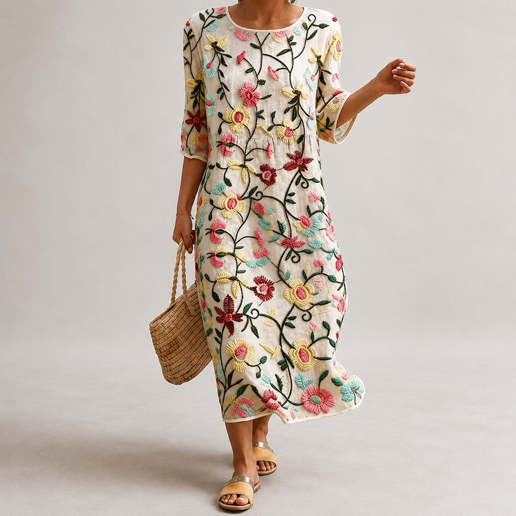 Lenora | Floral Button Dress