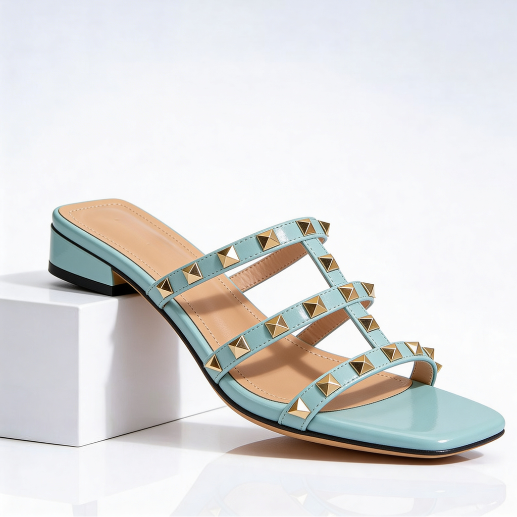 Odette | Studded Slip-On Mules