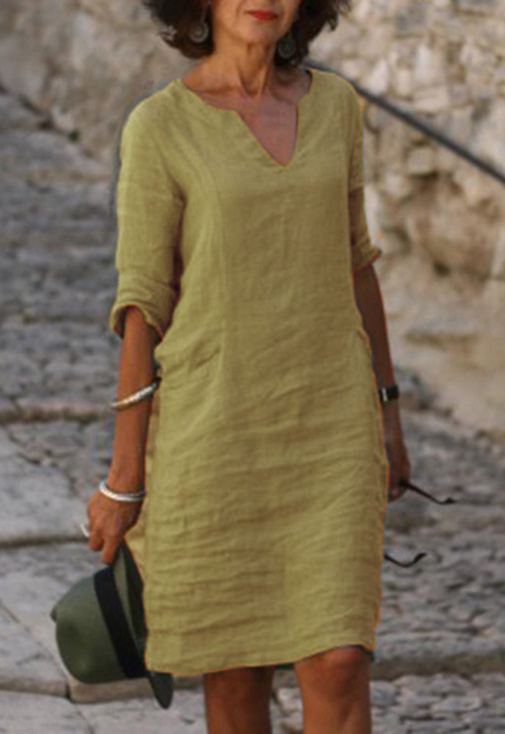 Elvy | Elegant V-Neck Dress