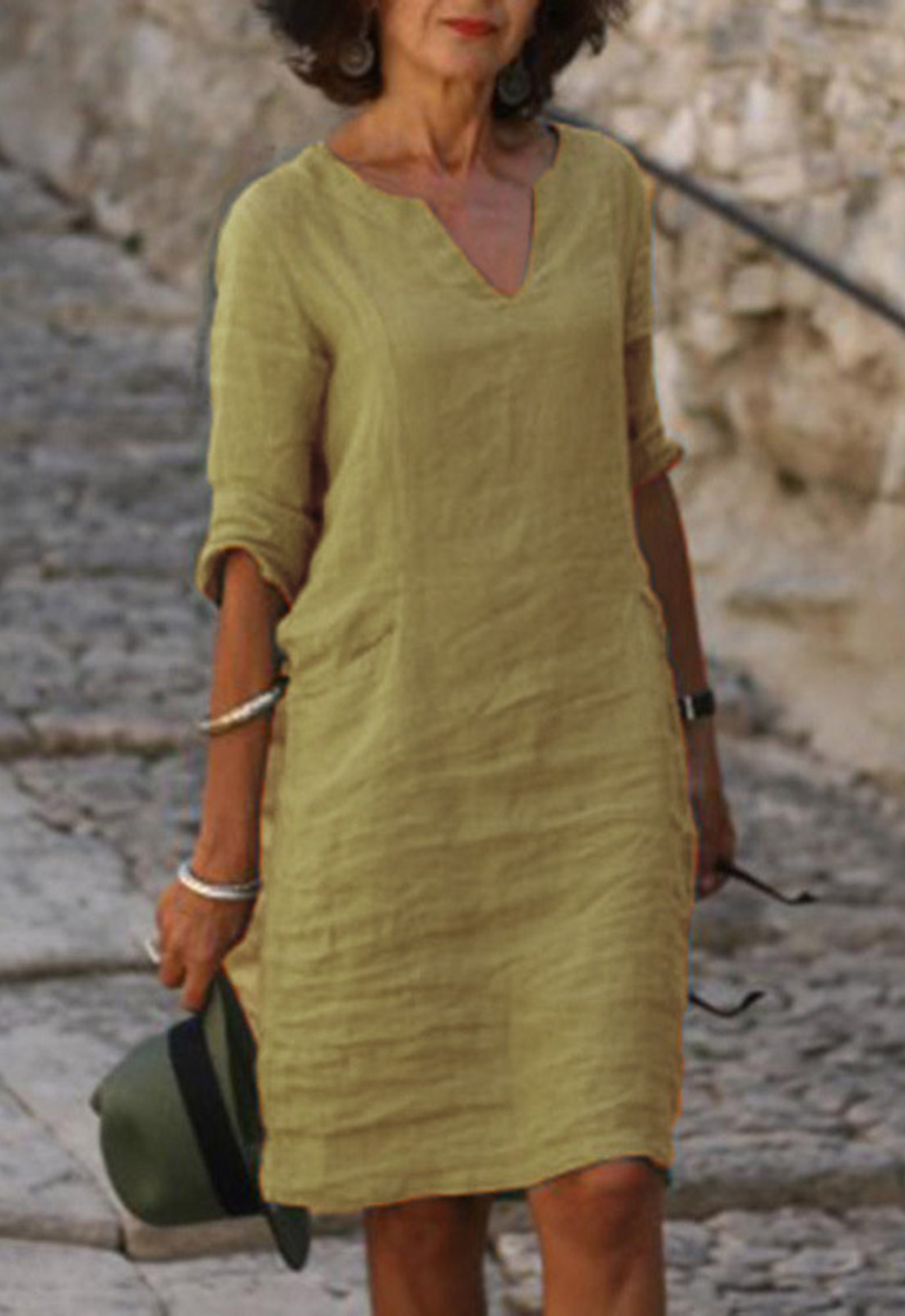 Elvy | Elegant V-Neck Dress