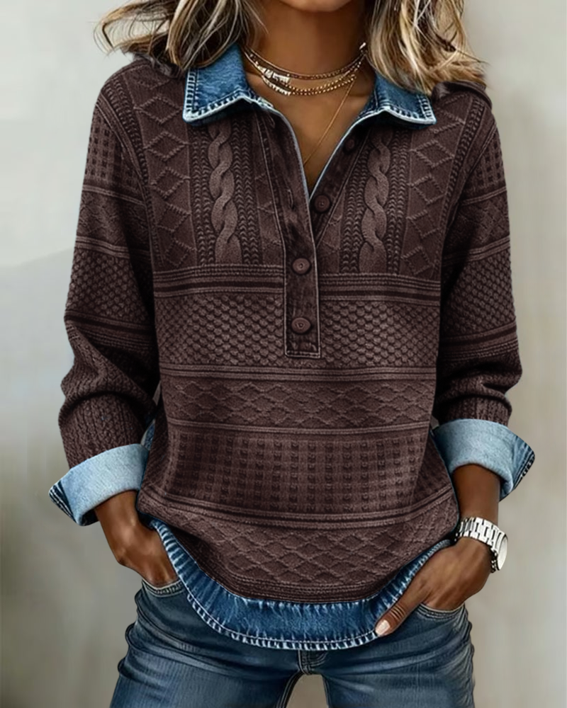 Nadia | Half-Button Sweatshirt