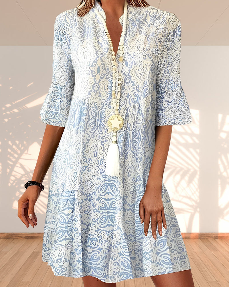 Sarah | Floral V-Neck Mini Dress