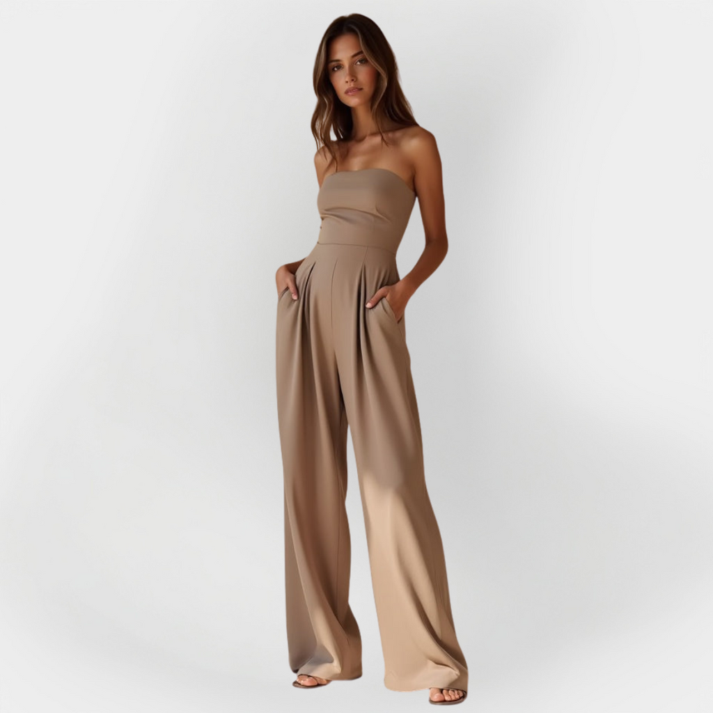 Zerina | Strapless Wide-Leg Jumpsuit