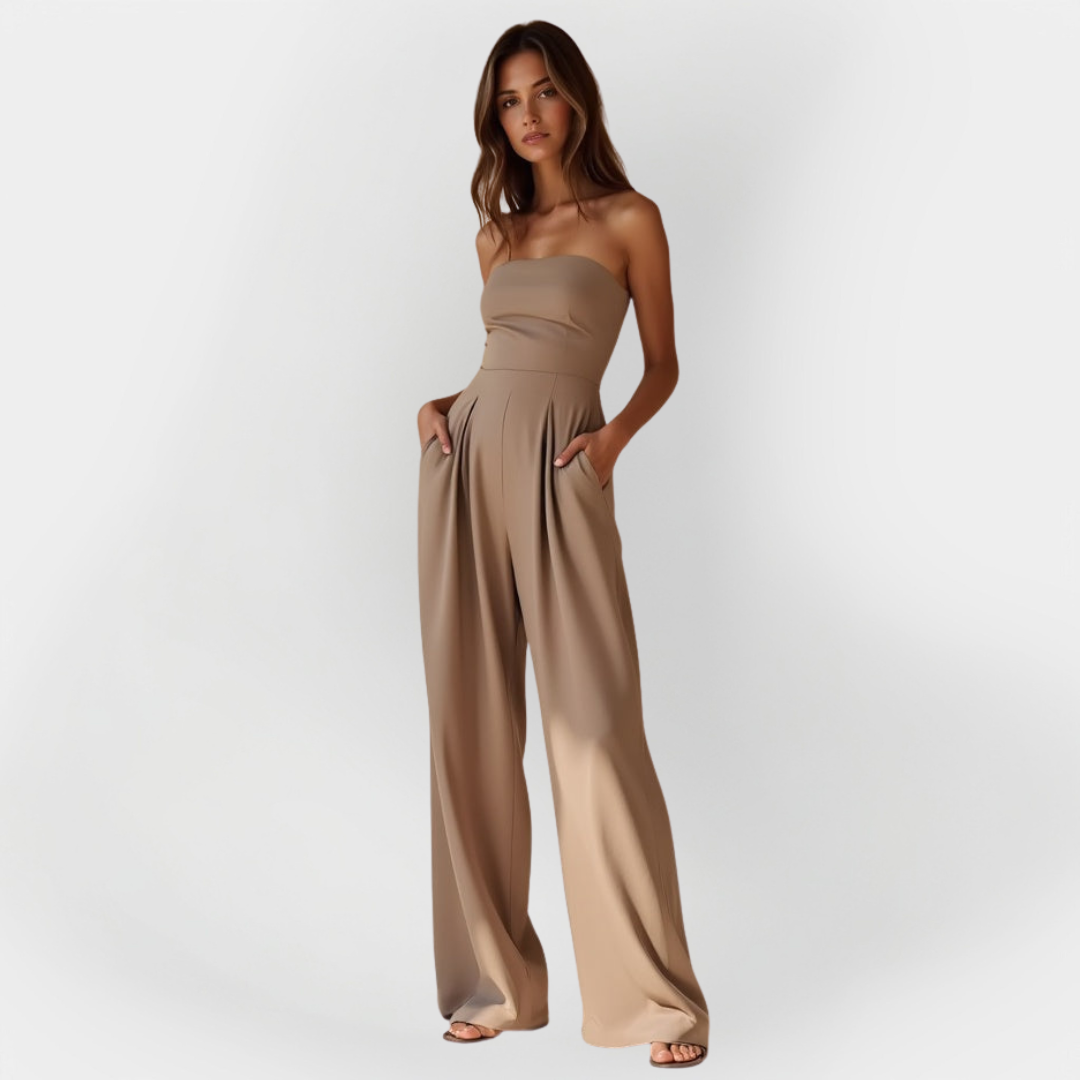 Zerina | Strapless Wide-Leg Jumpsuit