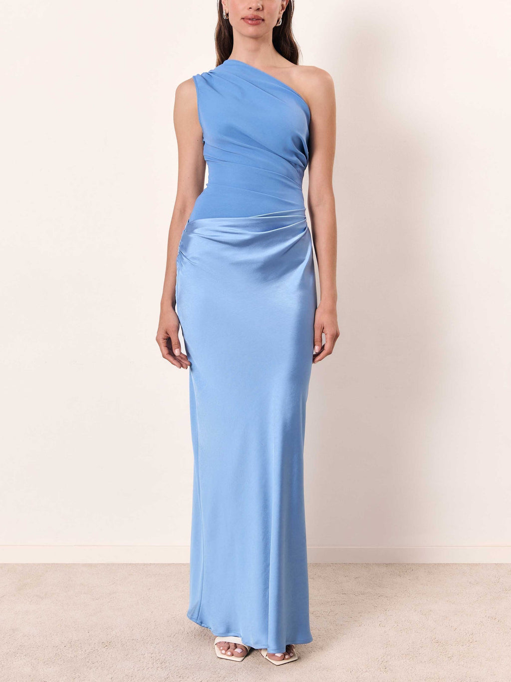 Camille | One-Shoulder Pleated Maxi Dress