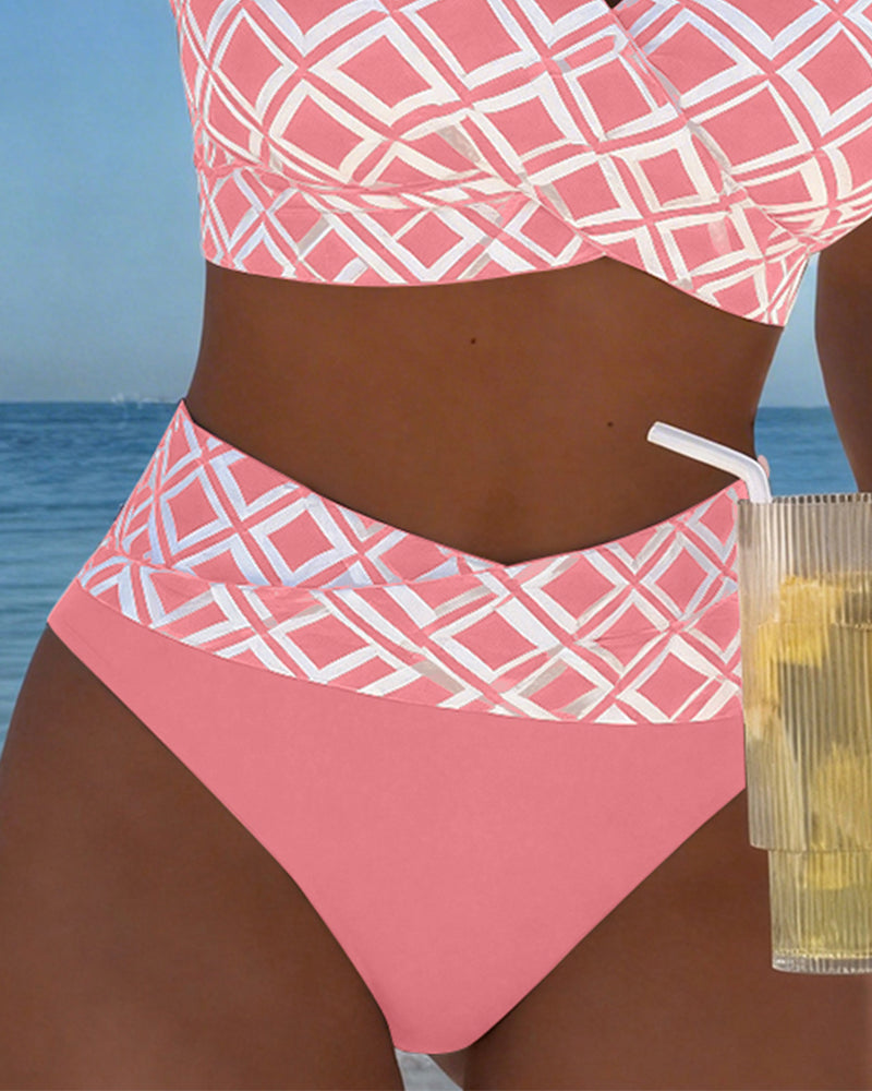 Martina | Checked High-Waist Bikini