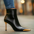 Dorothy | Gold-Accent Heeled Boots
