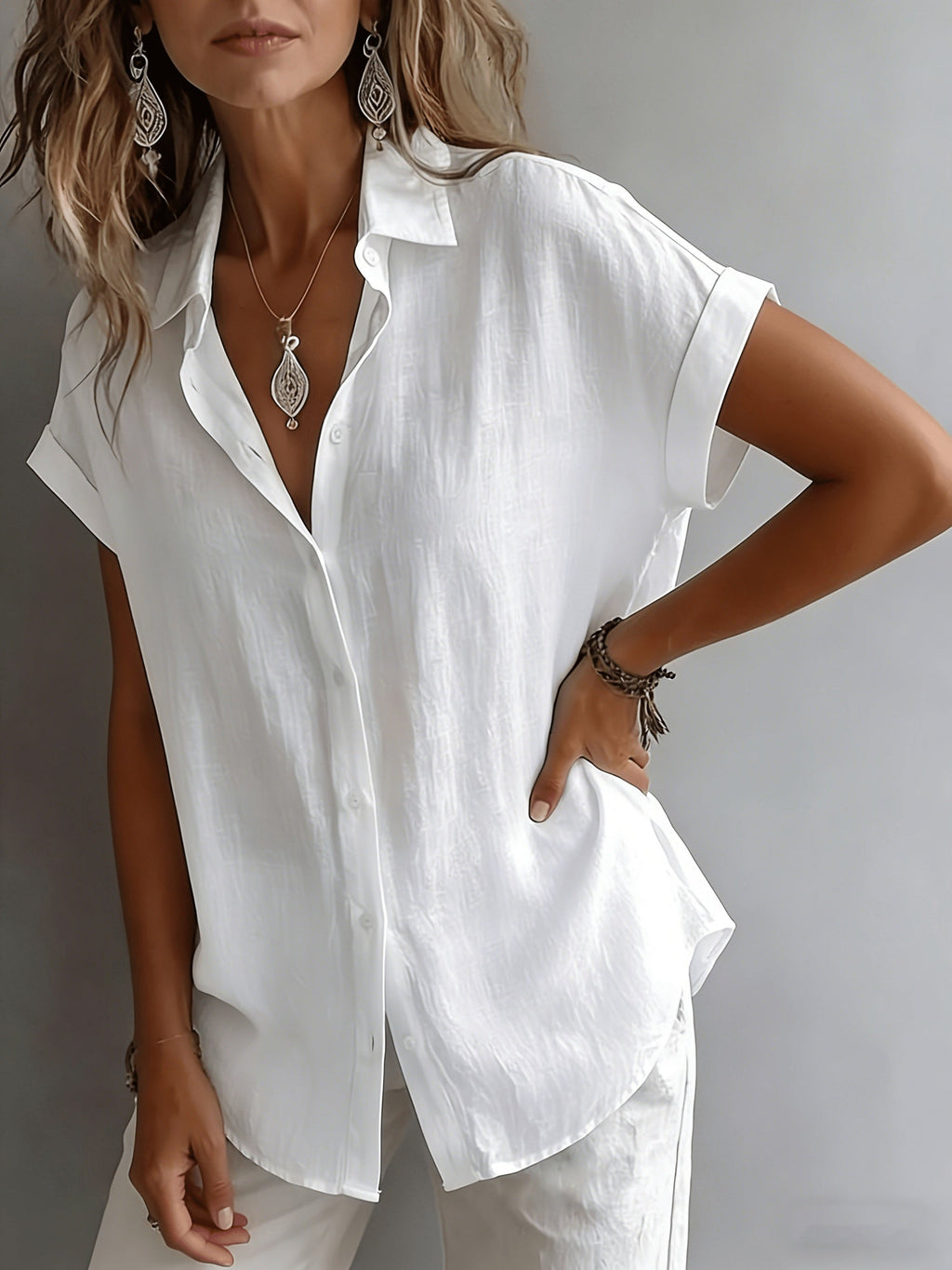Cecile | Collared Top