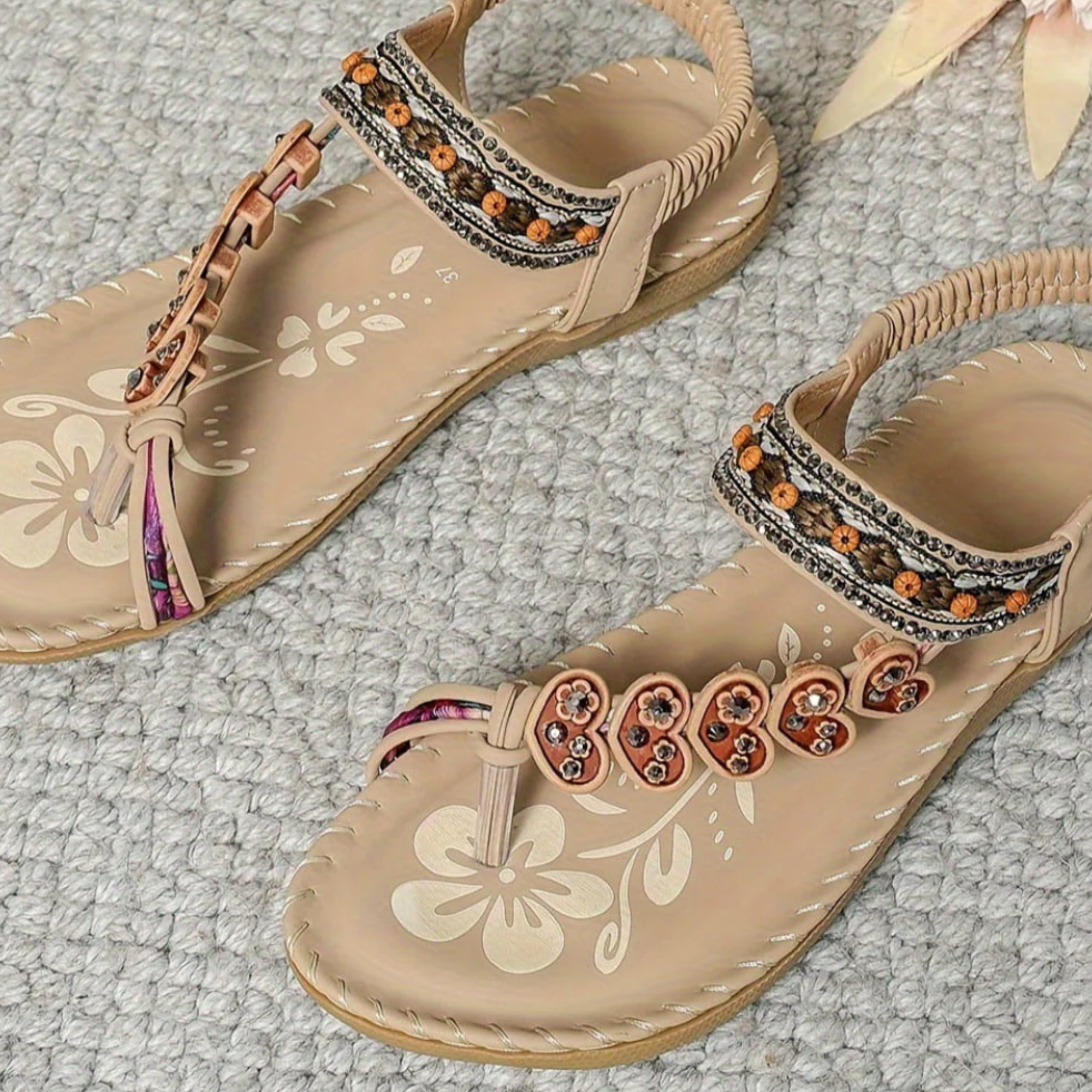 Delphine | Boho Slip-On Sandals