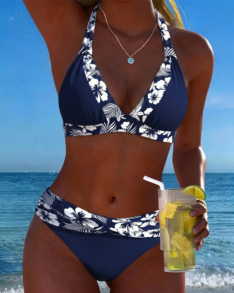 Rosalind | Printed V-Neck Bikini
