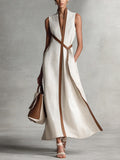 Elira | Sleeveless Mandarin-Collar Dress