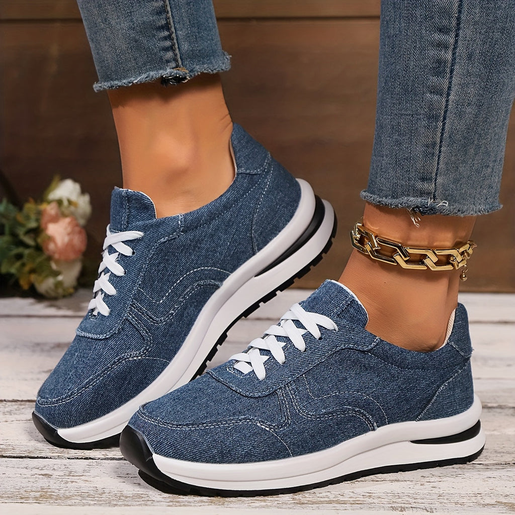Isabelle | Denim-Look Trainers
