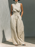 Ophelia | Sleeveless Top and Wide-Leg Trousers Set